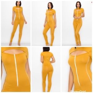Mustard color jumpsuit
